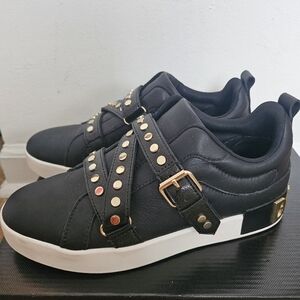 Black Studded Women's Sneakers